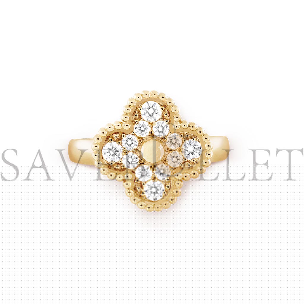 van cleef arpels vintage alhambra ring - yellow gold, Di*m*nd  vcaro26m00